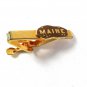 Goldtone Red Enameled Maine Tie Clasp By KINNEY CO 41116