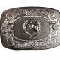 Silvertone Horse Wreath Belt Buckle By HOOK-FAST REG. U.S. PAT. OFF. 42216