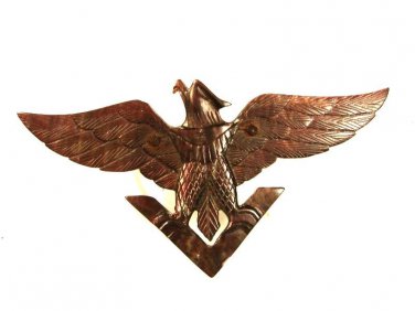 World War II American Eagle Victory Sweetheart Abalone Brooch Unbranded 91215