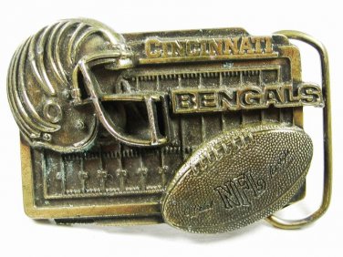 Ciincinnati Bengals NFL Officially Licensed Brass Belt Buckle USA 102115