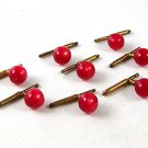 1950's - 60's Eight (8) Pink Shirt Studs / Cufflinks 9916