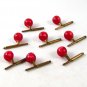 1950's - 60's Eight (8) Pink Shirt Studs / Cufflinks 9916
