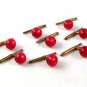 1950's - 60's Eight (8) Pink Shirt Studs / Cufflinks 9916