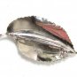 Vintage Sterling Silver Leaf Brooch By HSB 8416