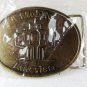 Solid Brass Mobile America Belt Buckle by Siskiyou 22816 Mint In Plastic