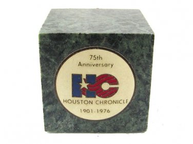 75th Anniversary HC Houston Chronicle Paperweight By Paperweights, Inc.