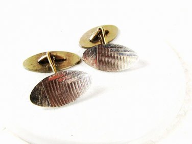 Art Deco Silvertone Cufflinks By OSOEZI LONDON 3616