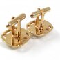 Vintage Goldtone & Green Cufflinks 4317