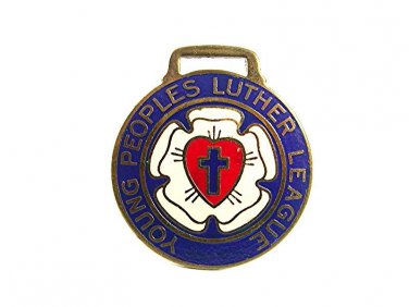 Vintage Enameled Young People's Luther League Watch Fob 10617