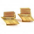 1970's Goldtone Wrap Around Cufflinks 5517