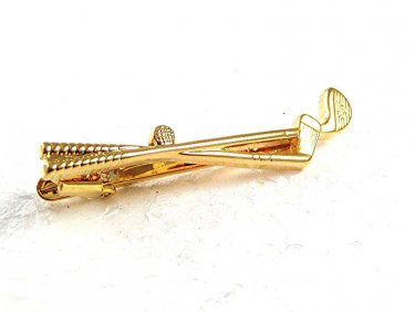Goldtone 2 Golf Clubs Tie Clasp 72117