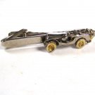 Odd 3D Silvertone Jalopy Car Tie Clasp Unbranded.101615