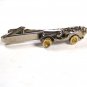 Odd 3D Silvertone Jalopy Car Tie Clasp Unbranded.101615