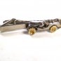 Odd 3D Silvertone Jalopy Car Tie Clasp Unbranded.101615