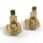 Vintage Goldtone Sparkly White Purple Cufflinks 101817