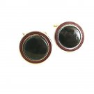 Vintage Goldtone Black Red Cufflinks By CHRISTIAN DIOR DESTINO  6217