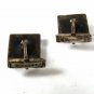 Vintage Sterling Silver & Black Snake ??? Cufflinks PAT 2472958 81016