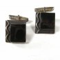 Vintage Sterling Silver & Black Snake ??? Cufflinks PAT 2472958 81016