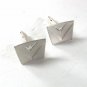 Vintage Chevron V Sterling Silver Cufflinks Unbranded 3816