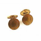 Edwardian / Deco Monogrammable Gold Tone Cufflinks 82016f