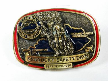 1990 Kentucky Mining Institute Safety Days Belt Buckle Unbranded U.S.A. 111915