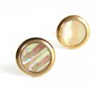 Unmarked Goldtone & Mother of Pearl Cufflinks 11062013df