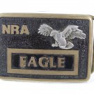 Vintage NRA Silver Eagle Brass Dress Belt Buckle Unbranded 11816