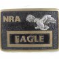 Vintage NRA Silver Eagle Brass Dress Belt Buckle Unbranded 11816