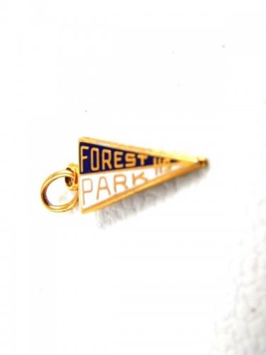 1960's Forest Park H. S. High School Enameled Pennant Charm 61714
