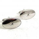 Vintage Silvertone Rhinestones Cufflinks By ANSON 102417