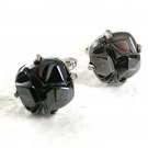 1960's Silvertone Hematite Cufflinks by Sarah Coventry 31817