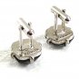 1960's Silvertone Hematite Cufflinks by Sarah Coventry 31817