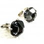 1960's Silvertone Hematite Cufflinks by Sarah Coventry 31817