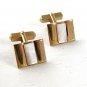 1950's - 60's Gold Tone & Mother of Pearl Cufflinks By SWANK 121916