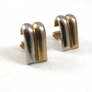 Vintage Silvertone Goldtone Cufflinks By SWANK 12417