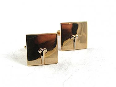 Vintage 1950's - 1960's Goldtone Cufflinks By SWANK 10917