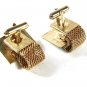 1970's Goldtone & Green Wrap Around Cufflinks Unbranded 41216