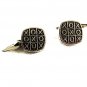 Vintage Silvertone Black Tic Tac Toe Cufflinks X's & O's 81217