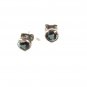 Native American Sterling Silver Turquoise ETC Pierced Earrings Unbranded 53016