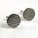 Vintage Silvertone Round Cufflinks 101217