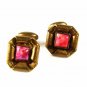 Vintage Goldtone & Pink Cufflinks by ACME 31216