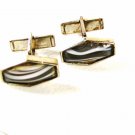 Silvertone Brown Grey White Cufflinks Unbranded 33116