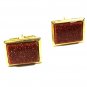 Vintage Goldtone Goldstone Cufflinks Unbranded 93015