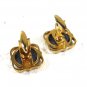 Gold Tone & Blue Jasperware Sailing Ship Cufflinks by S In Shield 1216