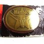 Vintage 1987 MARLBORO Brass Belt Buckle By PHILLIP MORRIS 101317