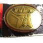 Vintage 1987 MARLBORO Brass Belt Buckle By PHILLIP MORRIS 101317
