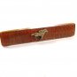 Brown Bakelite Silvertone Horse Racing 14K G.P. Tie Clasp by TY WOOD 101615