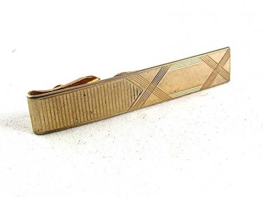 Vintage 1960's Goldtone Tie Clasp 9417