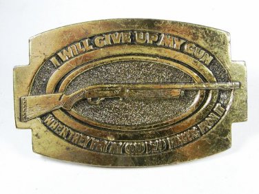 "My Cold Dead Fingers" Belt Buckle By Great American Buckle Co Made In USA