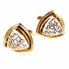 Silvertone White & Goldtone  Cufflinks Unbranded 32916
